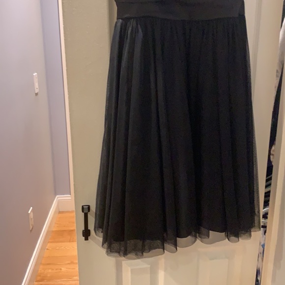 Women size 6 AIDAN MATTOX black one shoulder Cocktail Dress w detailed shoulder - Picture 4 of 9